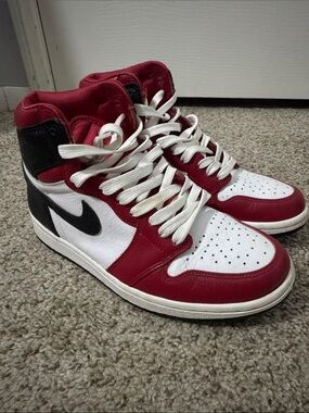 Nike Women’s High-Top Sneakers — Red, White, Black